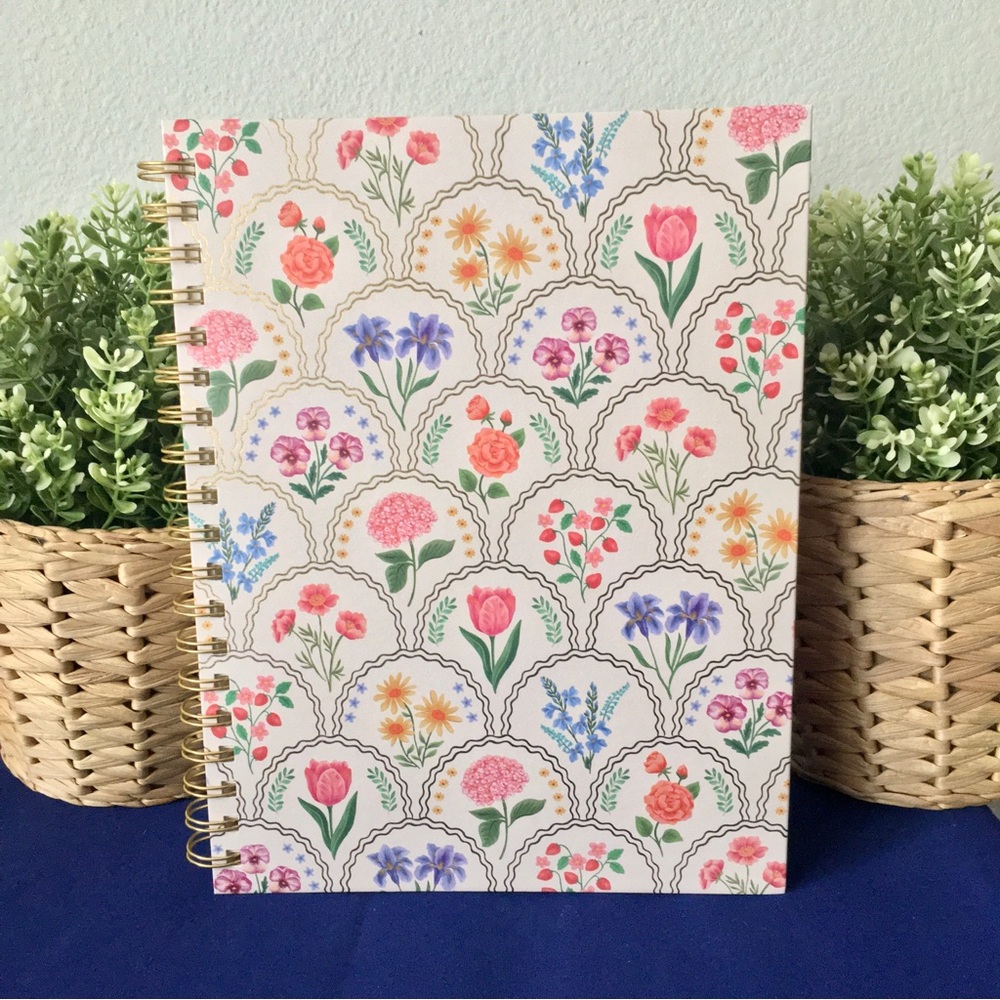 Clementine Spiral Notebook ~ Floral Notebook